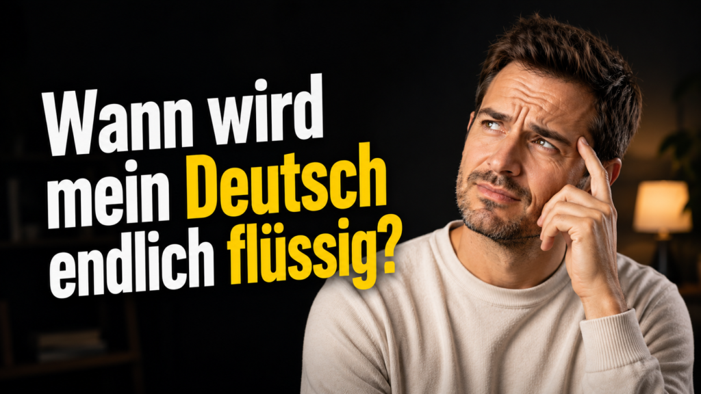Deutsch verstehen, aber nicht sprechen: Lerner kämpft trotz B1-Niveau mit dem aktiven Deutsch sprechen.