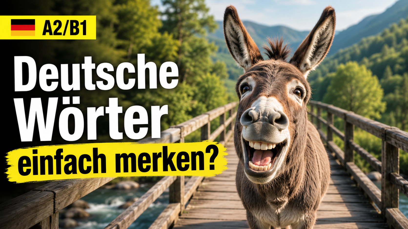 Mit Eselsbrücken merkt sich dein Gehirn neue Wörter und Grammatik