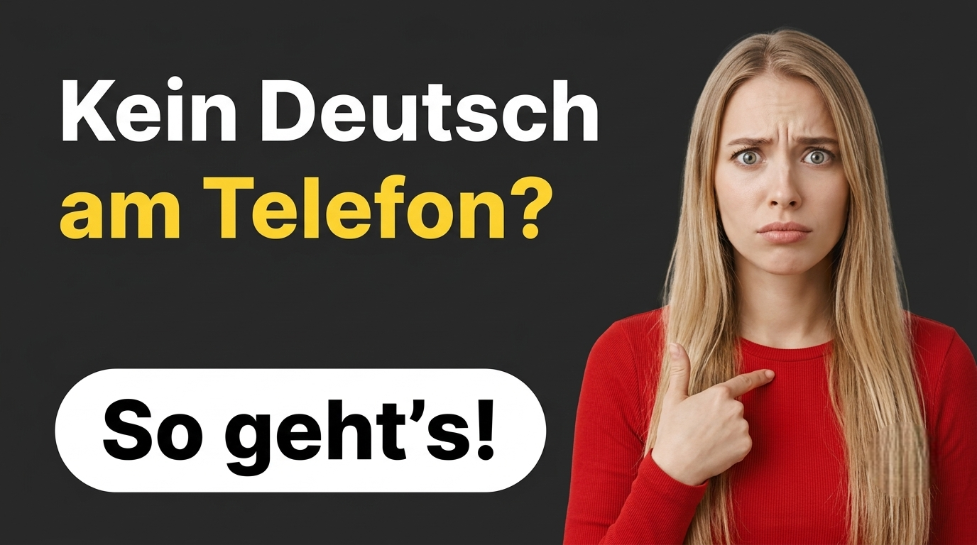 Ein Deutsch Lerner der Deutsch gut versteht aber beim Telefonieren blockiert. Eine einfache Methode um auch am Telefon Deutsch sprechen zu können.